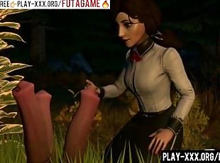 Foxy 3d shemale babe gets fucked and cummed on in 3d futa porn game