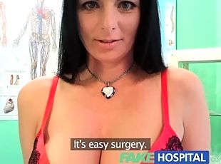 FakeHospital Busty sexy milf gets fucked on the examining table after strik